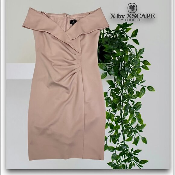 Elegant Off-Shoulder Pink Dress - Picture 2 of 10